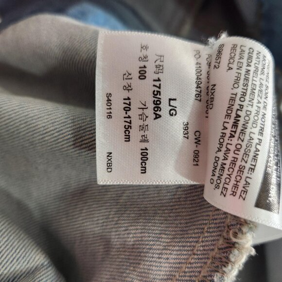 Levi Strauss Denim Jacket Mens Large Blue Signature Trucker Jean Coat Gold Label - Picture 10 of 14